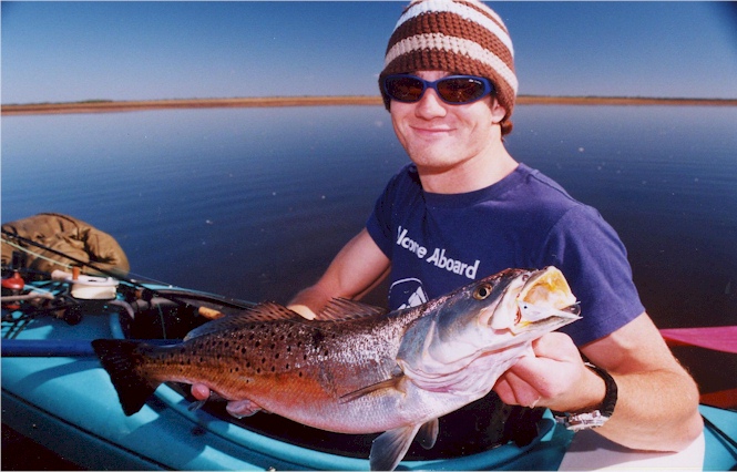 Kolt Johnson with Seatrout, Photo: Josh Jett.