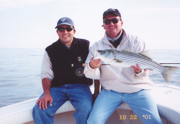 Peter McCarthy and striped bass