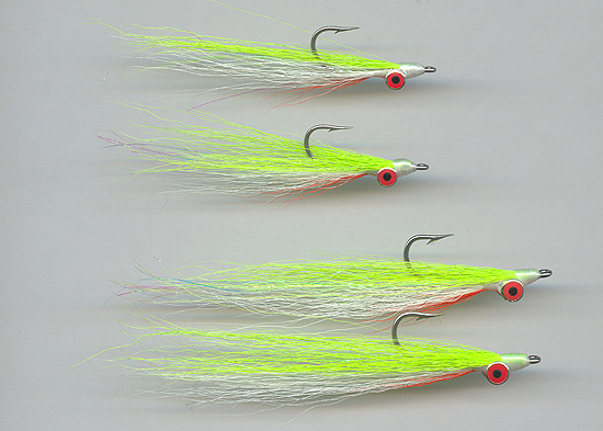 CLOUSER MINNOWS x 6  Saltwater fly fishing flies Pink White #4 