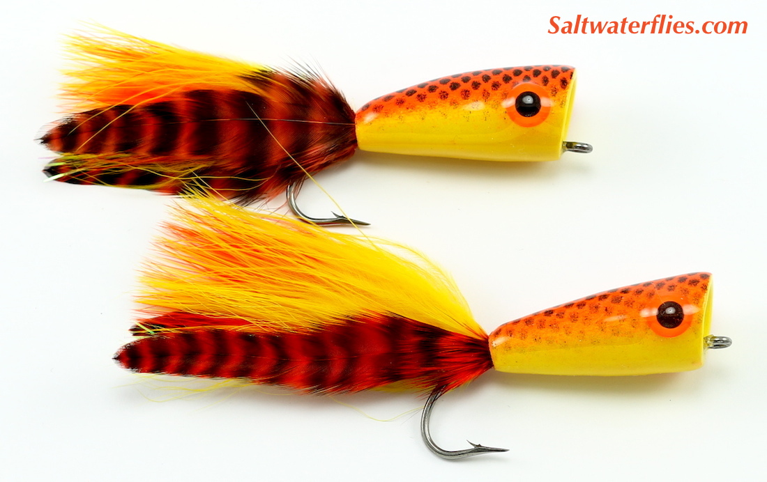 Saltwater Popper Fly - Inshore Popper - Rattling Popper